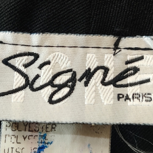 Signed Paris Black Pant With Front Zipper & Slits - Picture 9 of 9